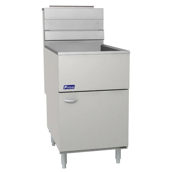 Pitco 65C+S Stainless Steel Natural Gas Floor Fryer - 150,000 BTU, 65-80 lb. - toprestaurantsupplies.com