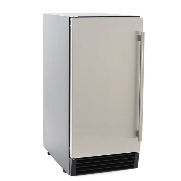 Maxx Ice MIM50P-ADA Built-In Indoor Clear Ice Machine ADA, 15"W, 65 lbs, Full Dice Cubes, Black/Stainless Steel Door