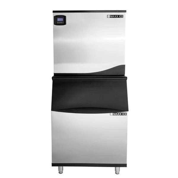 Maxx Ice MIM370N-B470 Intelligent Series Modular Ice Machine, 30"W, 373 lbs w/470 lb Storage Bin, Stainless Steel