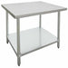 Prepline PWTG-3036 -  Stainless Steel Worktable with Undershelf 30"D x 36"L - Top Restaurant Supplies