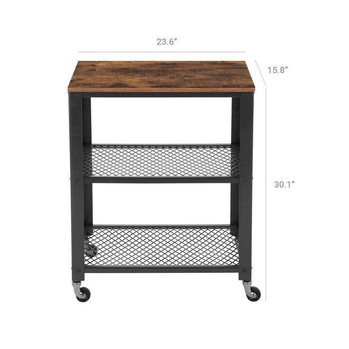 VASAGLE Rustic Kitchen Serving Cart - Top Restaurant Supplies