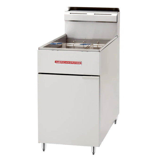 American Range AF-75 Gas Fryer - (1) 80 lb Vat, Floor Model, Natural Gas