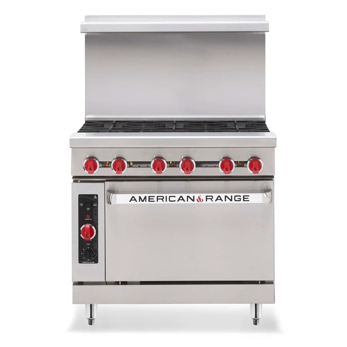 American Range AR-6-C 36" 6 Burner Gas Range w/ Convection Oven, Natural Gas-Top Restaurant Supplies