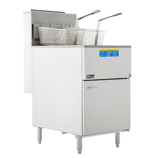 Pitco 65C+S Stainless Steel Natural Gas Floor Fryer - 150,000 BTU, 65-80 lb. - toprestaurantsupplies.com