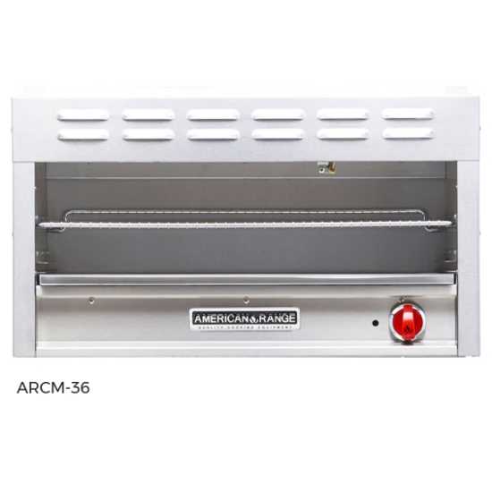 Asador infrarrojo American Range ARCM-72-NG de 72" para fundir queso - Gas natural - 70 000 BTU