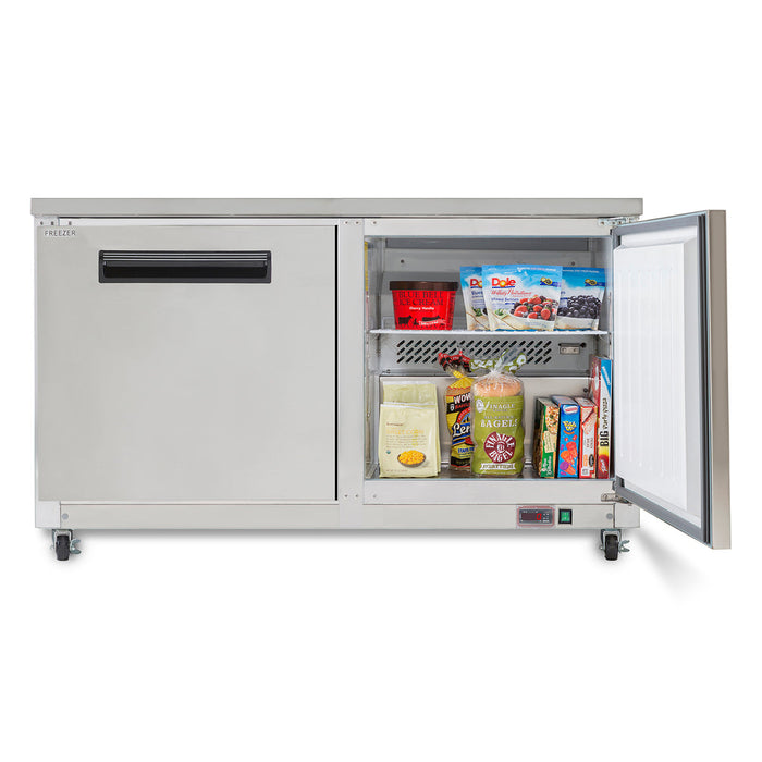 Maxx Cold MXCF60UHC 60.3" Double Door Undercounter Freezer, Stainless Steel - Top Restaurant Supplies