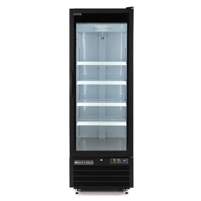 Maxx Cold MXGDM-30FBHC 27” Glass Door Merchandiser Freezer, Large Storage Capacity, Single Doo - Top Restaurant Supplies