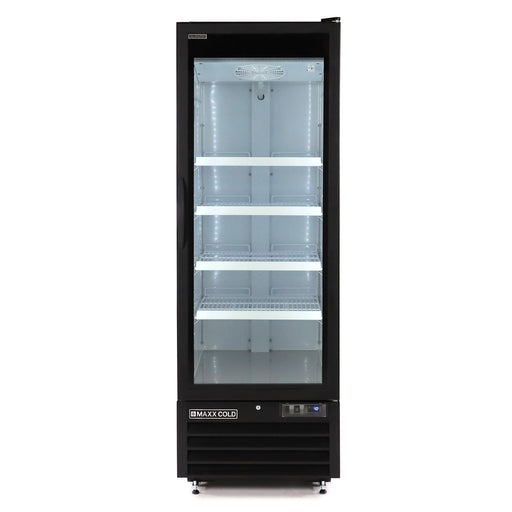 Maxx Cold MXGDM-30RBHC 27" Glass Door Merchandiser Refrigerator, Large Storage Capacity, Single Door - Top Restaurant Supplies