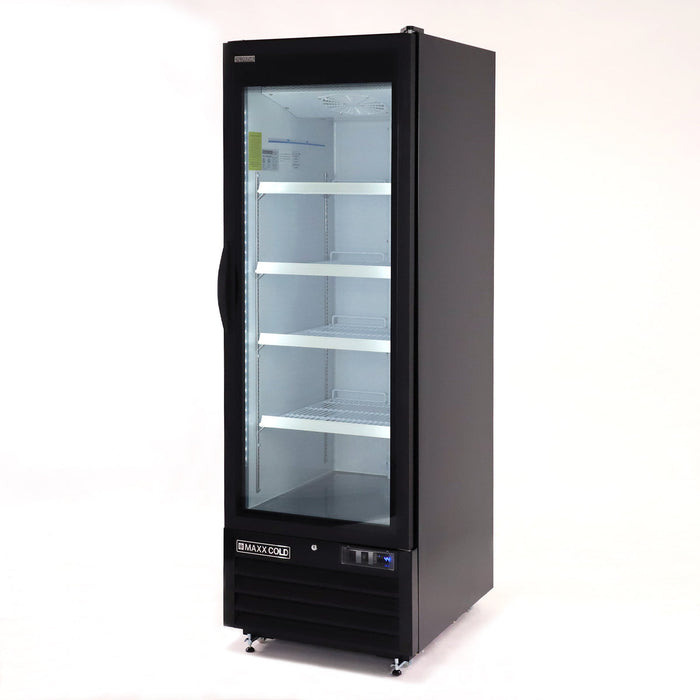 Maxx Cold MXGDM-30RBHC 27" Glass Door Merchandiser Refrigerator, Large Storage Capacity, Single Door - Top Restaurant Supplies