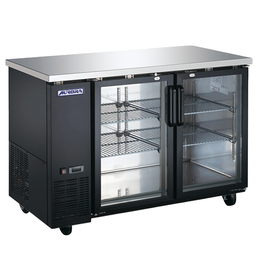 Omcan BB-CN-0016E-GH Aurora Cooler Back Bar 15.8 Cu Ft Capacity Glass Door 115v/60/1 Cetlus/etl Sanitation