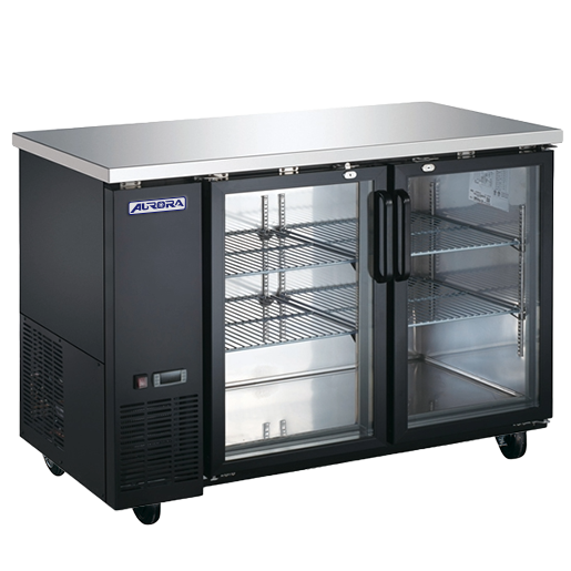 Omcan BB-CN-0016E-GH Aurora Cooler Back Bar 15.8 Cu Ft Capacity Glass Door 115v/60/1 Cetlus/etl Sanitation