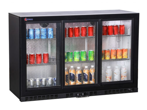 Omcan BB-CN-350S Beverage Cooler 54 In/1350 Mm 3 Sliding Glass Door 115v/60hz/1 Cetlus/etl Sanitation