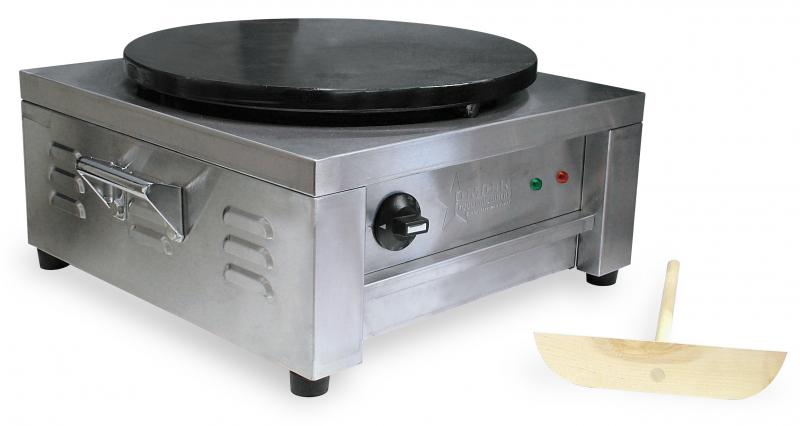 Omcan CE-CN-0397 Round Crepe Maker Plate Diameter 15.62 Inch Square Base 1.8 Kw With 20 Amps Plug 120v/60/1 Cqpsus