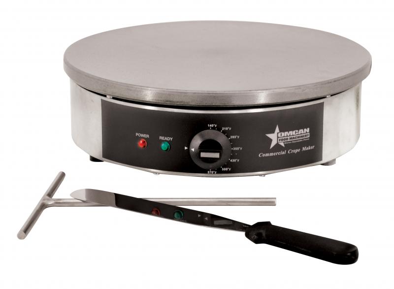 Omcan CE-CN-0400 Round Crepe Maker Plate Diameter 16 Inch 1.8 Kw With 20 Amps Plug 120v/60/1 Cqpsus