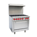 Omcan CE-CN-0914-L Commercial Range Liquid Propane 36 Inch/914mm 6 Burner 1 Oven 210000 Btu Cetlus Etl Sanitation