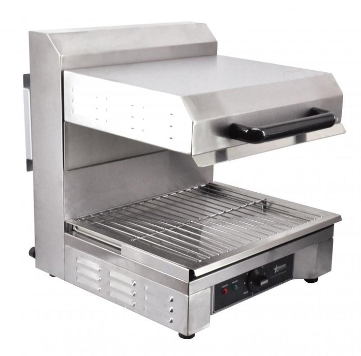 Omcan CE-CN-1506-S Salamander Grill Single Stainless Steel Quartz 14" X 17.71" Warming Base 1.8 Kw 120v/60/1 Cqpsus