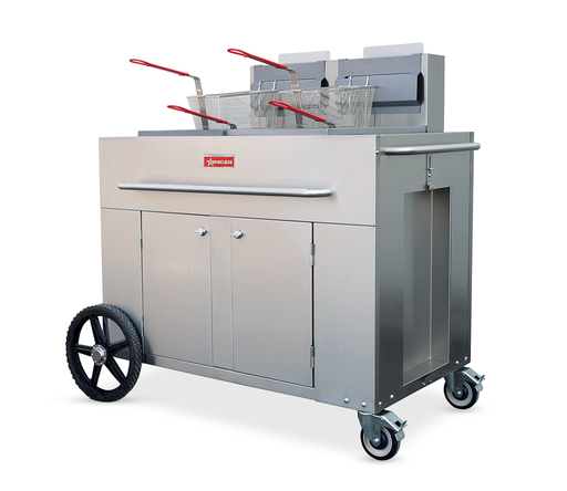 Omcan CE-CN-DOF LP Outdoor Portable Fryer Double Tank Propane 93,000 Btu Per Tank Cetlus/etl Sanitation