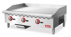 Omcan CE-CN-G36-M Gas Griddle 3 Burners 36 Inches/914mm 90000 Btu Cetlus/etl