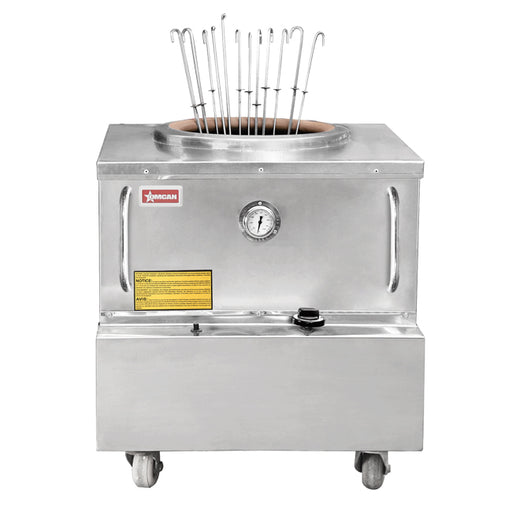 Omcan CE-IN-2830 Stainless Steel Square Drum Tandoor Oven 28 Inch X 30 Inch Natural Gas Cetlus/etl Sanitation