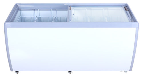 Omcan FR-CN-0560-R Freezer Ice Cream Reach In With Flat Glass Top 20.1 Cu Ft 110v/60/1  Cetlus/etls