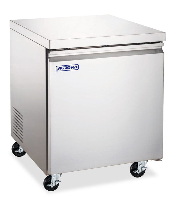 Omcan FR-CN-0686E-HC Aurora Freezer Under Counter 27 Inch/686mm 5.5 Cu Ft 115v/60/1 Cetlus/etl Sanitation