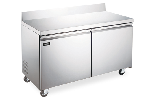 Omcan FR-CN-1219-BS-HC Freezer Worktop With Back Splash 48 Inch/1219mm 115v/60/1 Cetlus/etl Sanitation