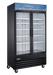 Omcan FR-CN-1250-HC-BK Freezer 2 Door Glass Merchandiser Black D Breaker 49 Inch/1250mm 110v/60/1 Cetlus/etl Sanitation