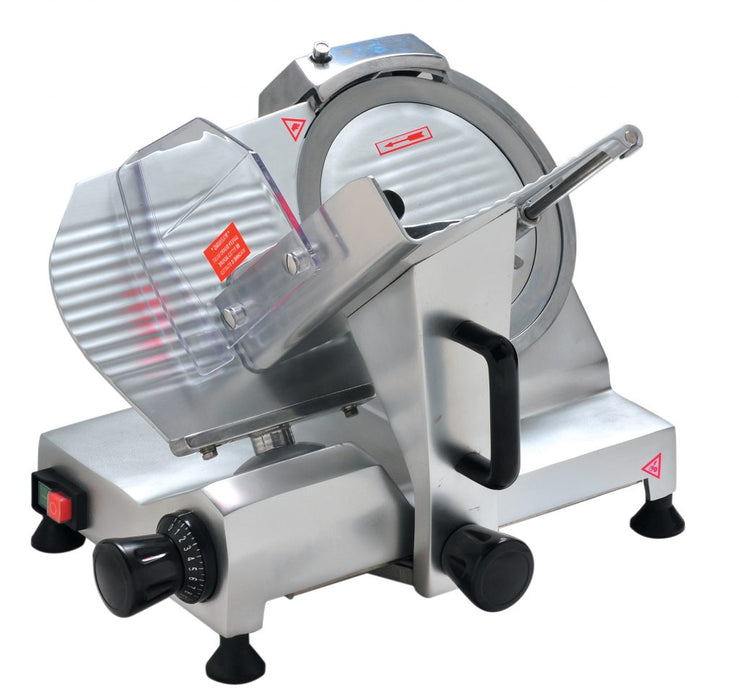 Omcan MS-CN-0250 Meat Slicer Belt Driven 10 Inch/250mm Blade 0.2 Hp/150 W 110v/60/1 Cetlus/etl Sanitation