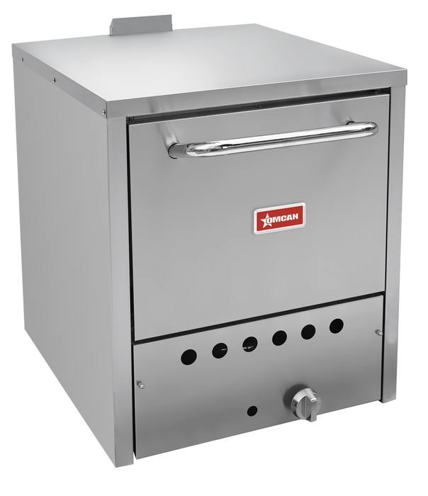 Omcan PE-CN-24P19 Pizza Oven Natural Gas Single Door Chamber Size 19.5x19.6x14.2 In 32,000 Btu Cetlus/etl Sanitation