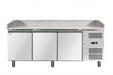 Omcan PT-CN-0580 Refrigerated Pizza Prep Table 80 Inch/2032mm 3 Door 110v/60hz (Italian Style) Cqpsus