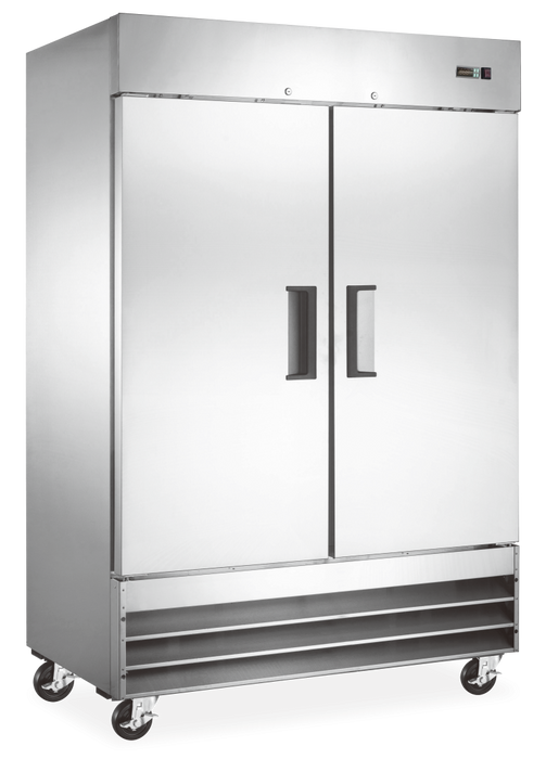 Omcan RE-CN-0041E-HC Aurora Refrigerator 2 Door Stainless Steel 47 Cu Ft 115v/60/1 Cetlus/etl Sanitation