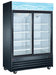 Omcan RE-CN-0045-HC-BK Refrigerator 2 Sliding Door Glass Merchandiser Black 44.8 Cu Ft 110v/60/1 Cetlus/etl Sanitation