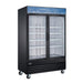 Omcan RE-CN-0045-HC-SB Refrigerator 2 Swinging Door Glass Merchandiser Black 44.8 Cu Ft 110v/60/1 Cetlus/etl Sanitation