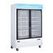 Omcan RE-CN-0045-HC-SW Refrigerator 2 Swinging Door Glass Merchandiser White 44.8 Cu Ft 110v/60/1 Cetlus/etl Sanitation