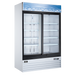 Omcan RE-CN-0045-HC Refrigerator 2 Sliding Door Glass Merchandiser White 44.8 Cu Ft 110v/60/1 Cetlus/etl Sanitation