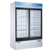 Omcan RE-CN-0045E-HC Aurora Refrigerator 2 Door Glass 44.8 Cu Ft White 110v/60/1 Cetlus/etl Sanitation