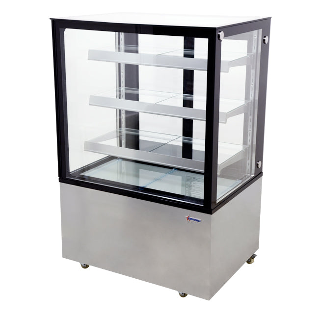 Omcan RS-CN-0271-S Refrigerated Showcase Floor 390 L/13.77 Cu Ft Square 110v/60/1 Cetlus/etl