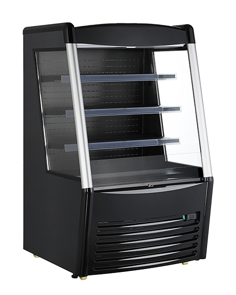 Omcan RS-CN-0390 Refrigerated Showcase Open Front Black 390 L/13.77 Cu Ft 110v/60/1 Cetlus/etl Sanitation