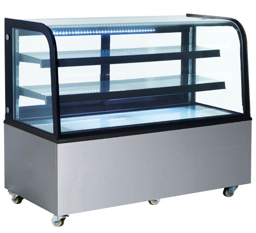 Omcan RS-CN-0470 Refrigerated Showcase Floor 500 L/17.66 Cu Ft Curved 110v/60/1  Cetlus/etl Sanitation