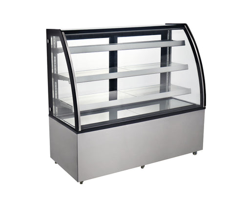 Omcan RS-CN-0571 Refrigerated Showcase Floor 650 L/22.95 Cu Ft Curved Glass 110v/60/1 Cetlus/etl