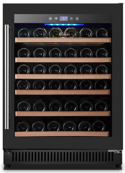 Omcan WC-CN-0051-SB Wine Cooler 51 Bottle Capacity Single Zone With Black Full Glass Door 115v/60hz Csgsus