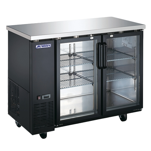 Omcan BB-CN-0012E-GH Aurora Cooler Back Bar 11.8 Cu Ft Capacity Glass Door 115v/60/1 Cetlus/etl Sanitation