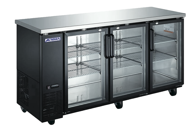 Omcan BB-CN-0020E-GH Aurora Cooler Back Bar 19.6 Cu Ft Capacity Glass Door 115v/60/1 Cetlus/etl Sanitation