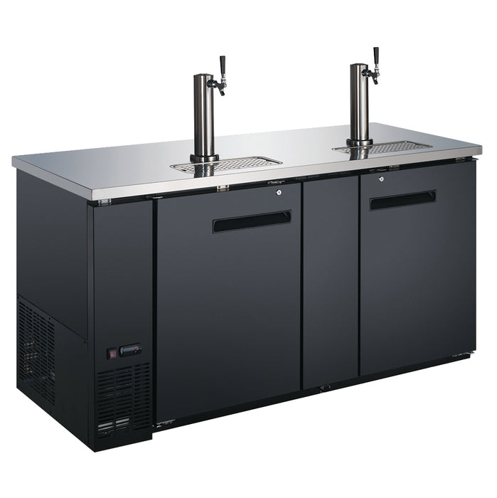 Omcan BD-CN-0023-HC Beer Dispenser  23.3 Cu Ft/659l Capacity Two Doors With Two Taps  110v/60hz Cetlus/etl Sanitation