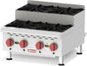 Omcan CE-CN-0424-S Gas Hotplate Step Up 4 Burners 24 Inches/610mm 120000 Btu Cetlus/etl