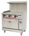 Omcan CE-CN-0914G-RC Commercial Range 36 Inch Natural Gas With 36 Inch Griddle And Oven 93,000 Btu Cetlus Etls