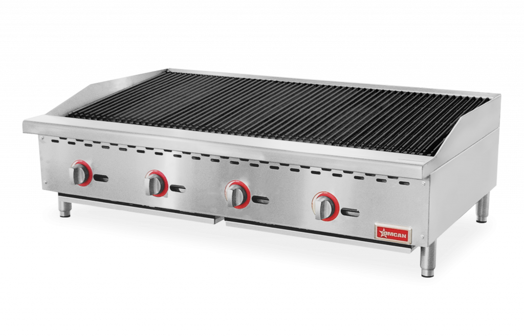 Omcan CE-CN-CB48-M Radiant Gas Charbroiler 4 Burners 48 Inches/1219mm 140000 Btu Cetlus/etl