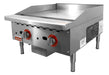 Omcan CE-CN-G24-TP Gas Griddle 2 Burners 24 Inches /610mm With Thermostat Controls 56000 Btu Cetlus/etl