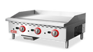 Omcan CE-CN-G36-TP Gas Griddle 3 Burners 36 Inches/914mm With Thermostat Controls 84000 Btu Cetlus/etl