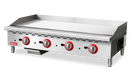 Omcan CE-CN-G48-TP Gas Griddle 4 Burners 48 Inches/1219mm With Thermostat Controls 112000 Btu Cetlus/etl